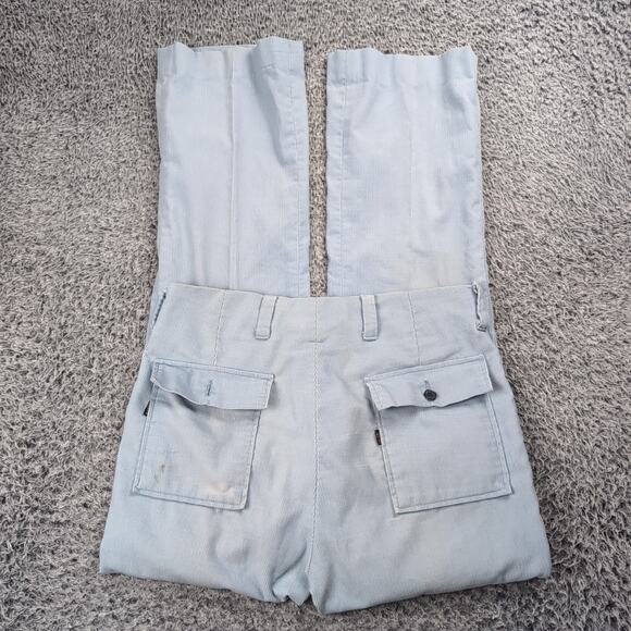 Vintage Levis Pants Men 32x30 Blue Corduroy Sta Prest Bootcut 70s Gold Tab Chore - Picture 1 of 10